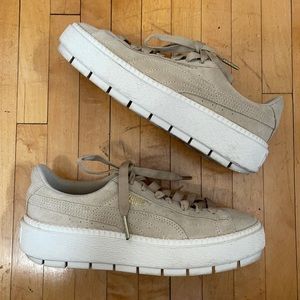 Gently used Puma suede platform sneakers